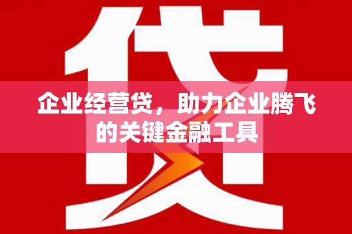 路桥企业经营贷，助力企业腾飞的关键金融工具