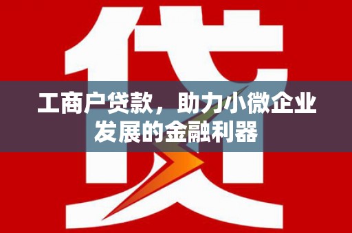 路桥工商户贷款，助力小微企业发展的金融利器