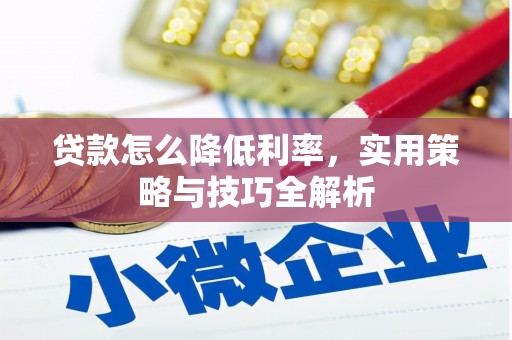 路桥贷款怎么降低利率，实用策略与技巧全解析
