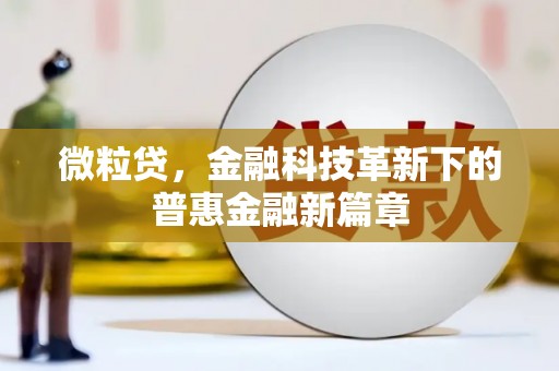 路桥微粒贷，金融科技革新下的普惠金融新篇章